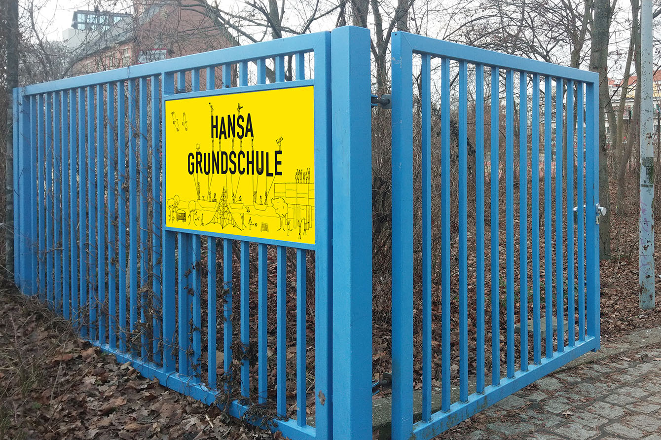 Schulschild Hansa Grundschule gestaltungswillen